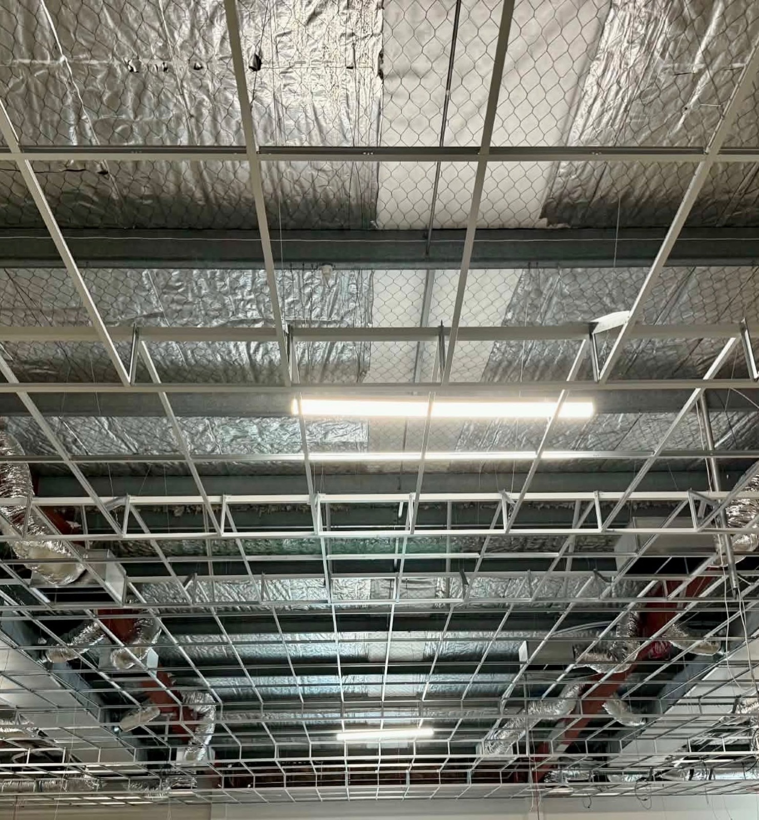 Commercial ceiling system installation by Retrofix
